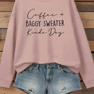 Casual Graohic Round Neck Hoodie